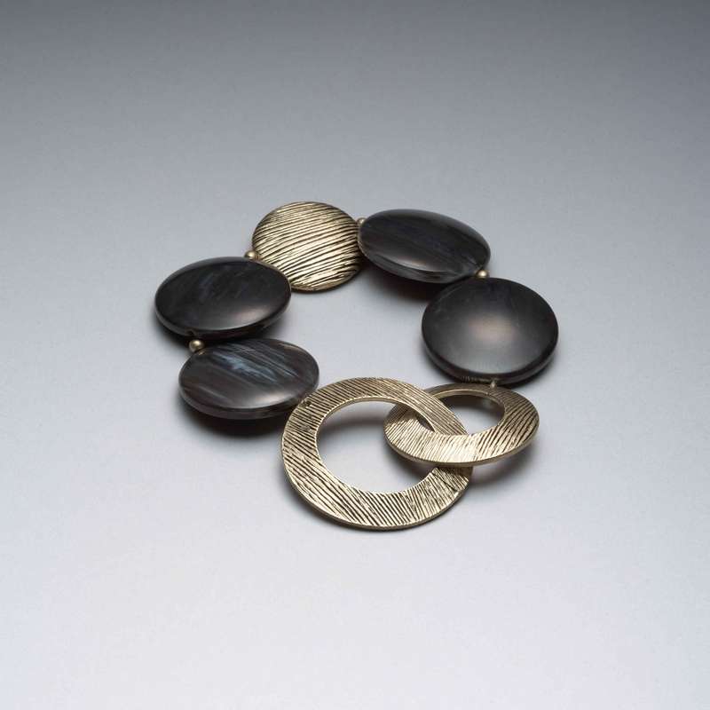 ウォーンゴールドストレッチブレスレット, ゴールド, large image number 0