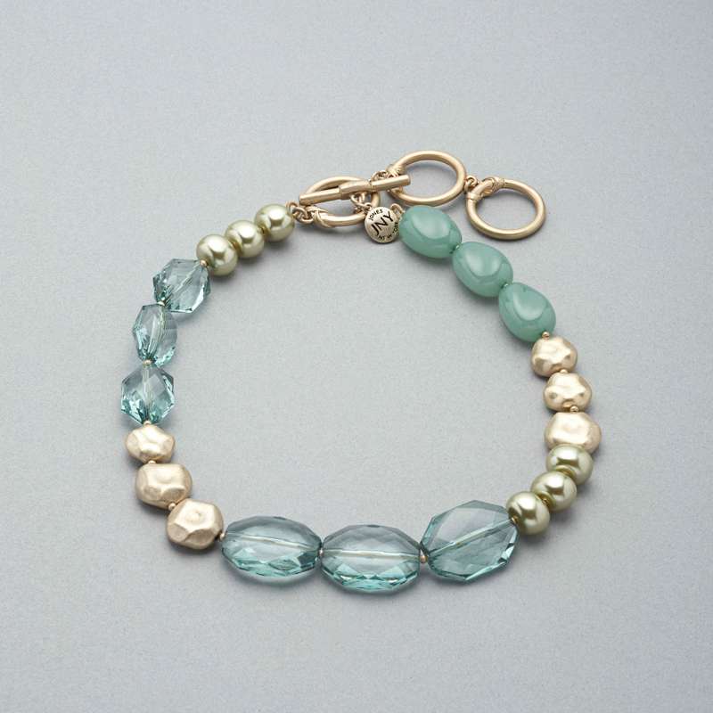 グリーン & ゴールドネックレス, グリーン, large image number 0